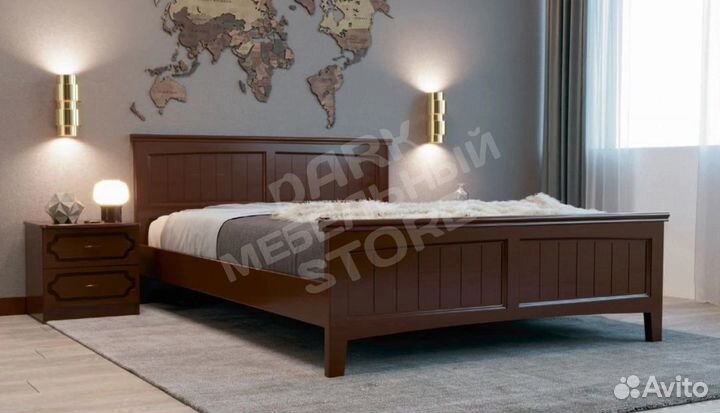 Кровать массив