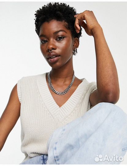 Трикотажный жилет Weekday хлопок