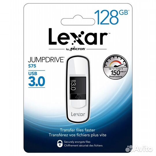 Новая USA Lexar JumpDrive S75 128GB USB 3.0 Flash