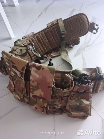 Тактический пояс с подсумками мультикам