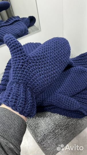 Комплект: шапка, шафр и варежки