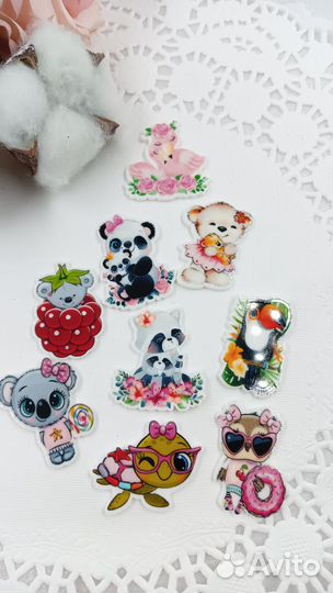 Кабошоны для рукоделия, серединки для бантиков