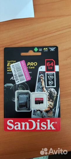Карта памяти MicroSD 64gb