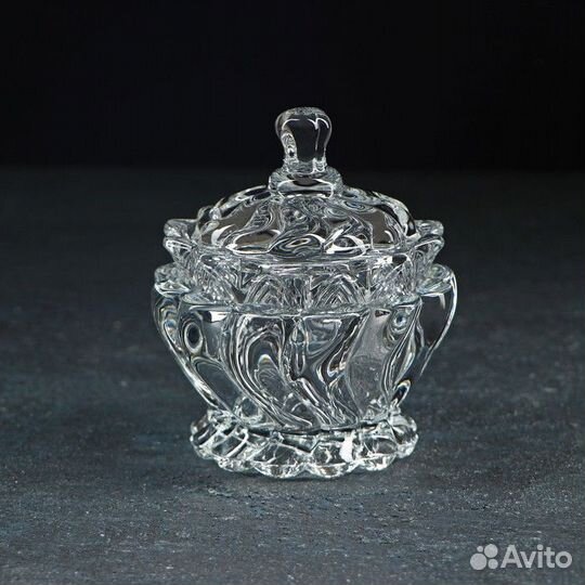 Сахарница стеклянная Доляна «Танец», 150 мл, 911 с