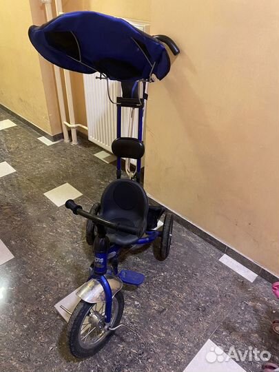 Детский велосипед с родительской ручкой бу