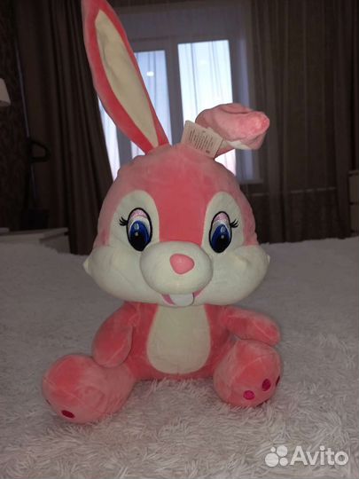 Новая мягкая игрушка Кролик розовый