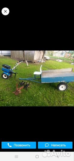 Мотоблок с прицепом