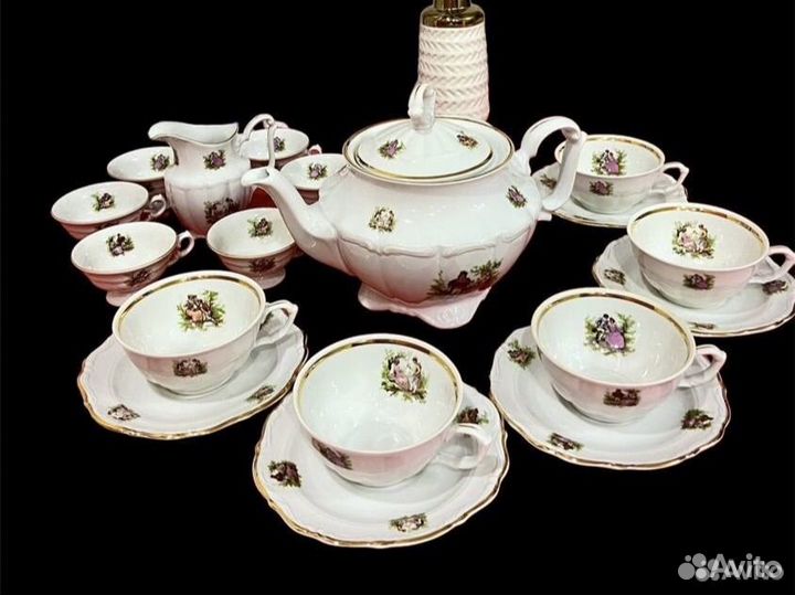 Чайно кофейный сервиз СССР фарфор винтаж