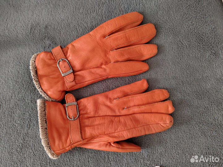 Перчатки женские кожаные