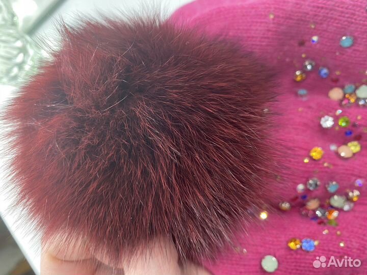 Шапка для девочки кашемир