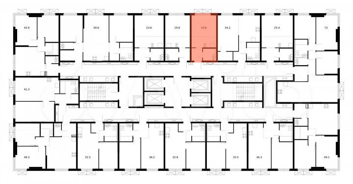 Квартира-студия, 19,8 м², 15/33 эт.