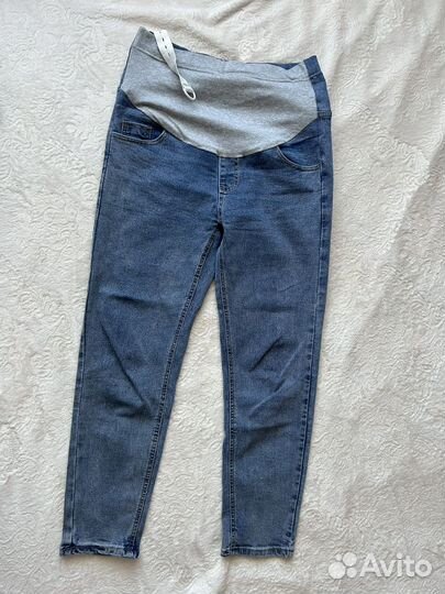 Джинсы 2 штуки и лосины для беременных 42-44