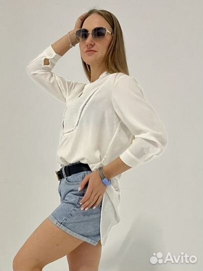 Блузка - туника летняя хлопок размер М 44