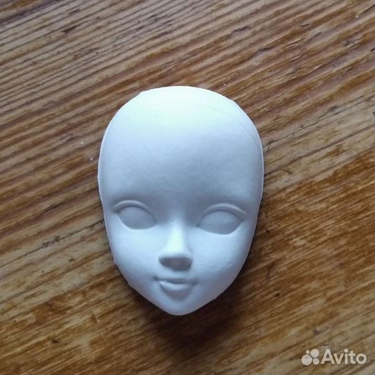 Заготовка из гипса, лицо для куклы