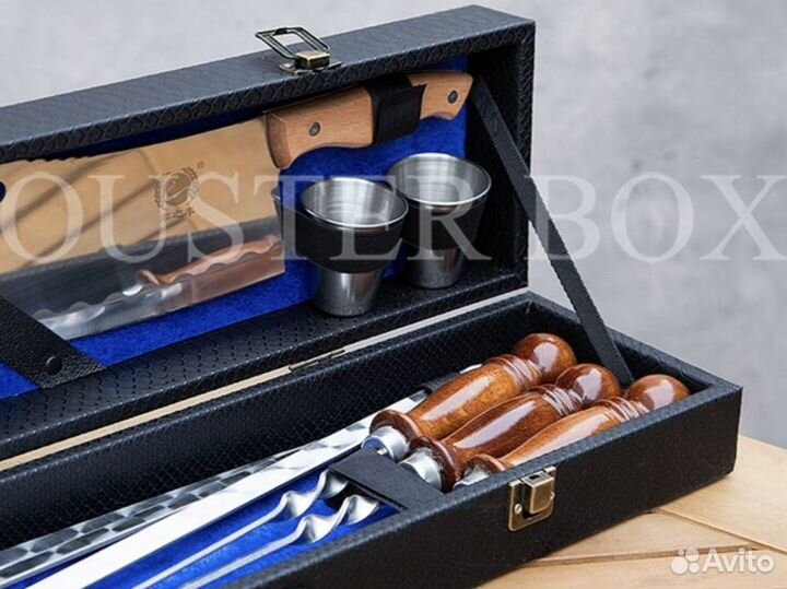 Подарочный набор для пикника с шампурами 