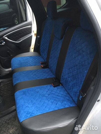 Авточехлы из Экокожи и Алькантары Ромб