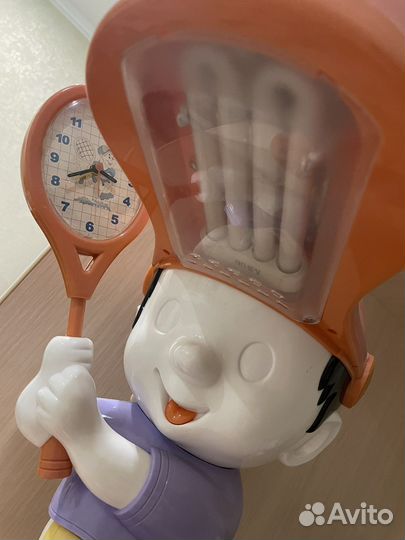 Лампа настольная с часами