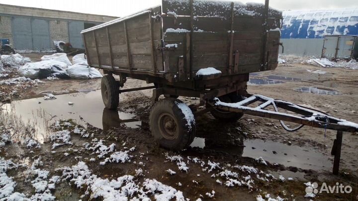 Вывоз мусора трактор с телегой