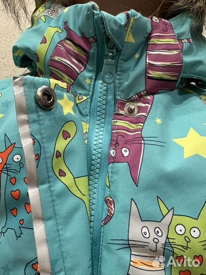 Костюм (пуховик + комбинезон) зимний для девочки