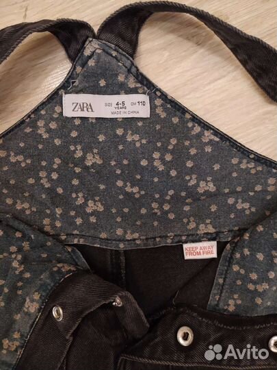 Продам джинсовый комбинезон zara 110