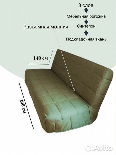 Чехлы Бединге на диван-кровать икея IKEA