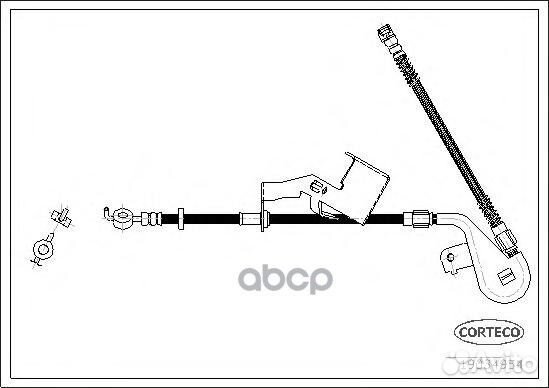 Шланг тормозной peugeot: 407 1.6 HDi 110/1.8/2