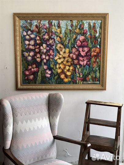 Картина холст-масло в багете