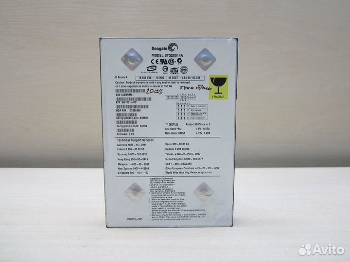 HDD Seagate ST320014A (20GB) IDE рабочий №60
