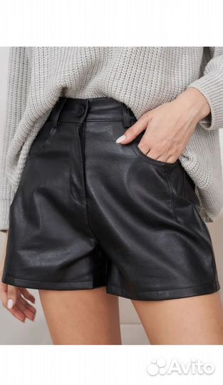 Шорты женские кожаные