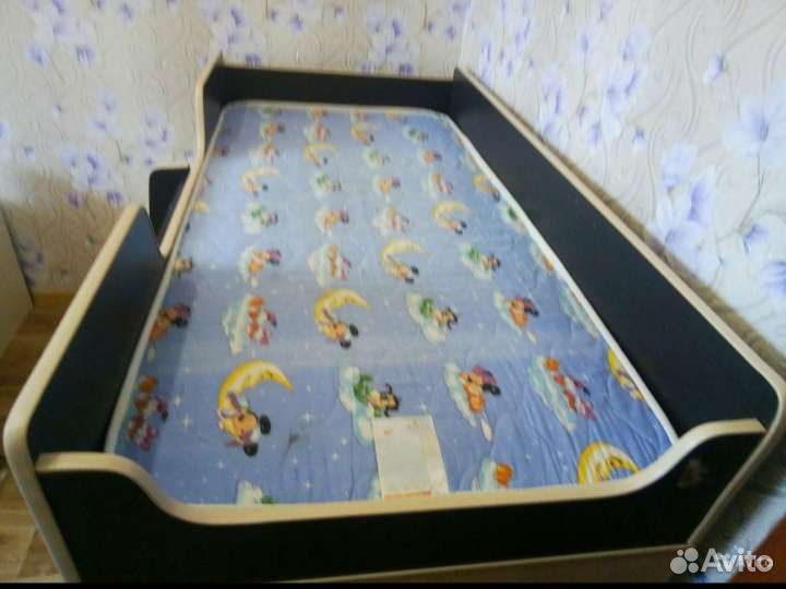 Детская кровать чердак и шкаф-тумба б/у