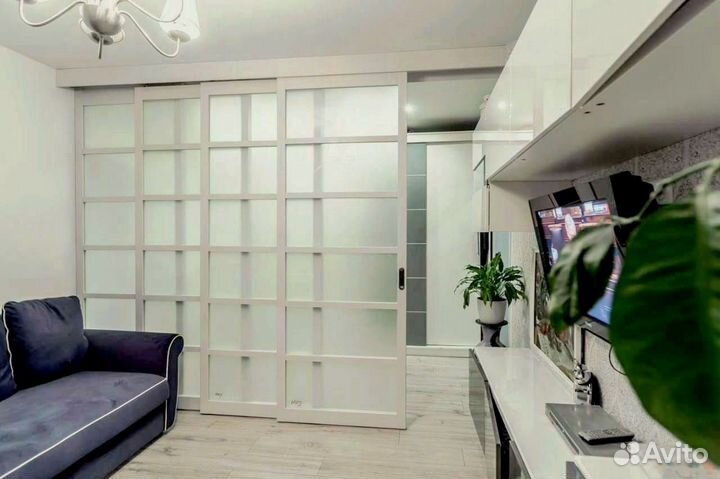 Каскадная раздвижная дверь перегородка