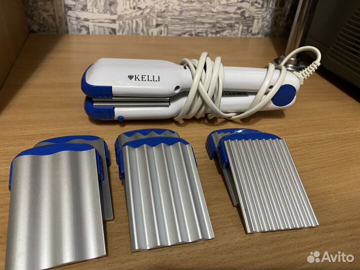 Щипцы-гофре для волос, 4 насадки