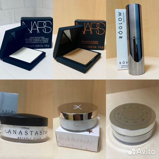 Тени, пудры, румяна, хайлайтеры, праймеры