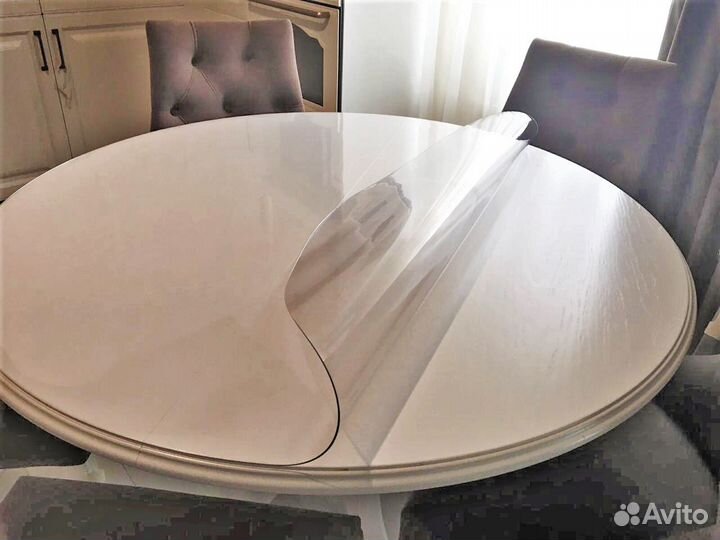 Жидкое стекло скатерть пленка круглая Силикон пвх