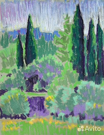 Графика. Пейзаж пастелью. Наброски