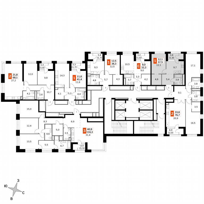 1-к. квартира, 37,7 м², 39/39 эт.