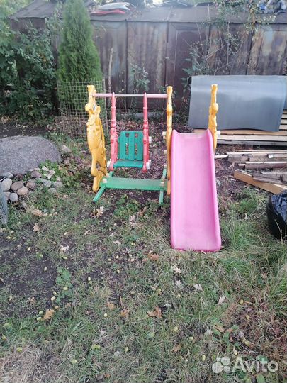 Детские качели уличные бу