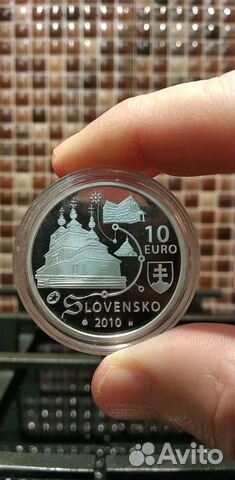 Коллекционная монета. Словакия. Серебро