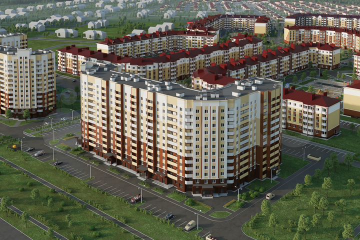 2-к. квартира, 63,4 м², 11/12 эт.