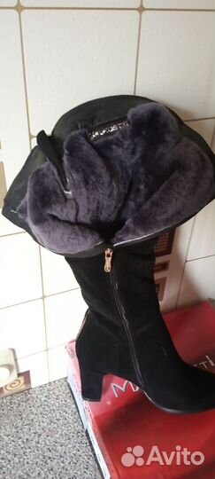 Сапоги зимние нат. замша р 38