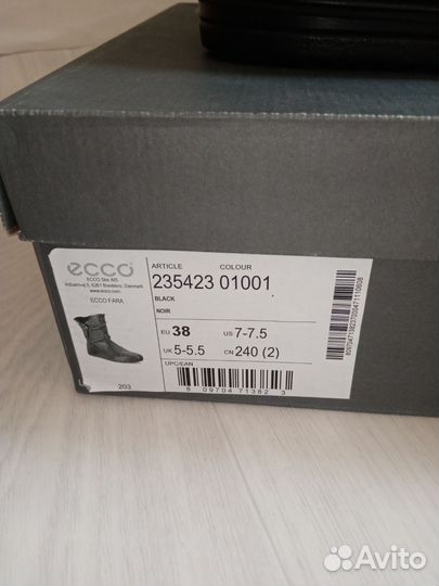 Сапоги женские зимние ecco 38