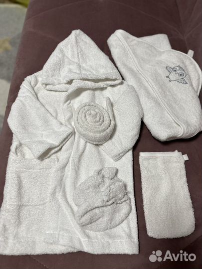 Детский махровый халат и полотенце