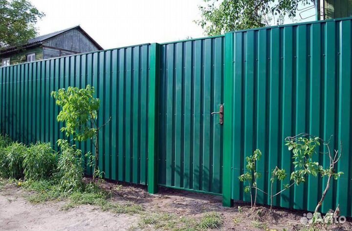 Забор из профлиста под ключ