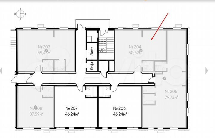 1-к. квартира, 50,6 м², 17/19 эт.