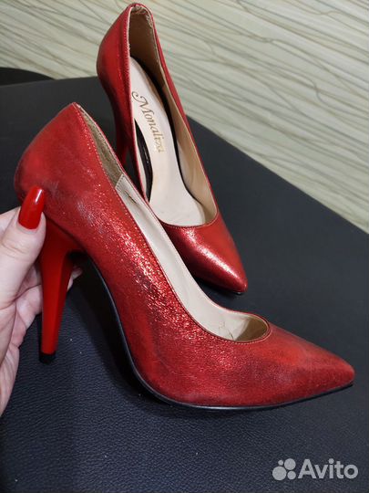 Туфли женские 37 размер красные