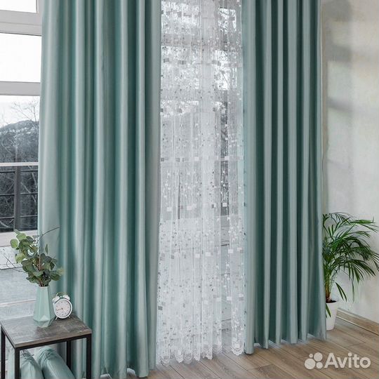 Комплект Шторы и Тюль Адора Топаз+Мона