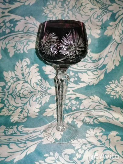 Фужер цветной хрусталь СССР