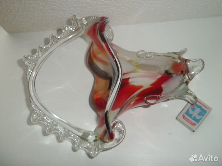 Корзинка цветное стекло