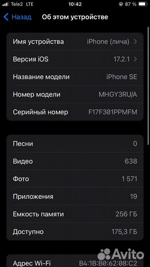 iPhone SE (2020), 256 ГБ