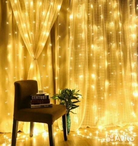 Гирлянда штора 3 х 3 м новая